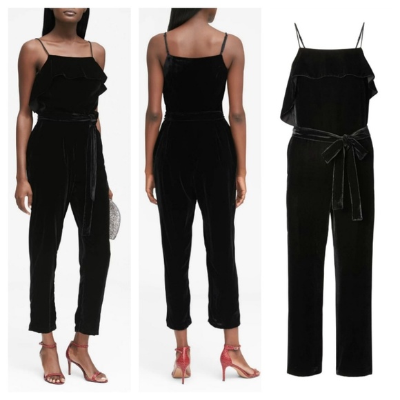 velvet jumpsuit banana republic